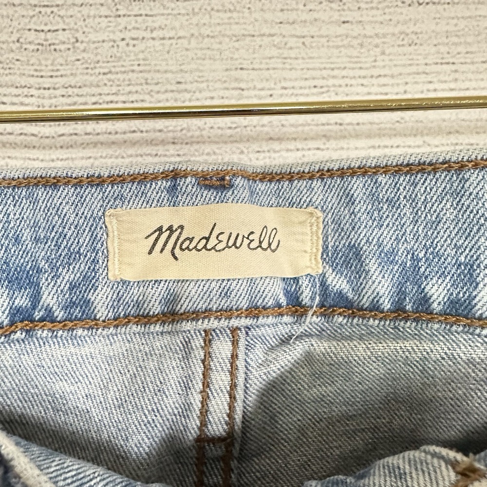 Madewell Perfect Vintage Crop Jean Button Fly Stretch Womens Sz 27 Distressed - Picture 5 of 7